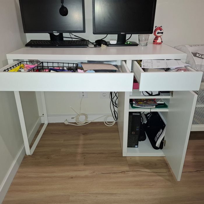 Secretária, branco, 105x50 cm