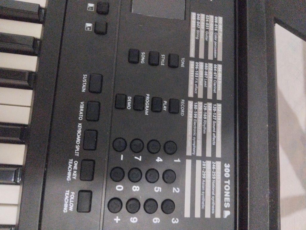 Teclado eletrónico 54 teclas MAX Rhapsody (com fonte)