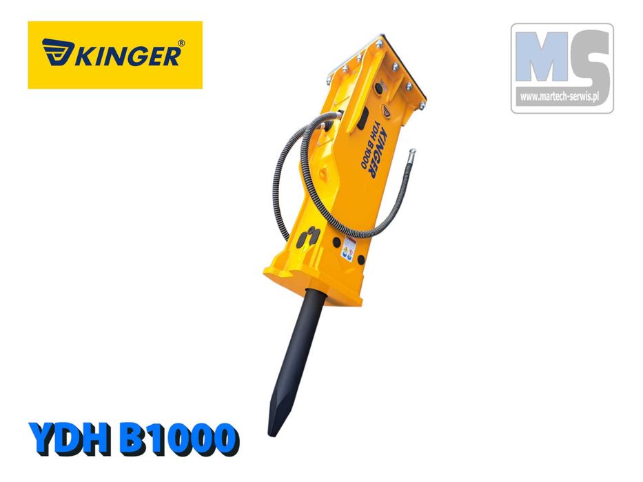 Młot hydrauliczny wyburzeniowy KINGER HB1000 do koparki GW 2 lata