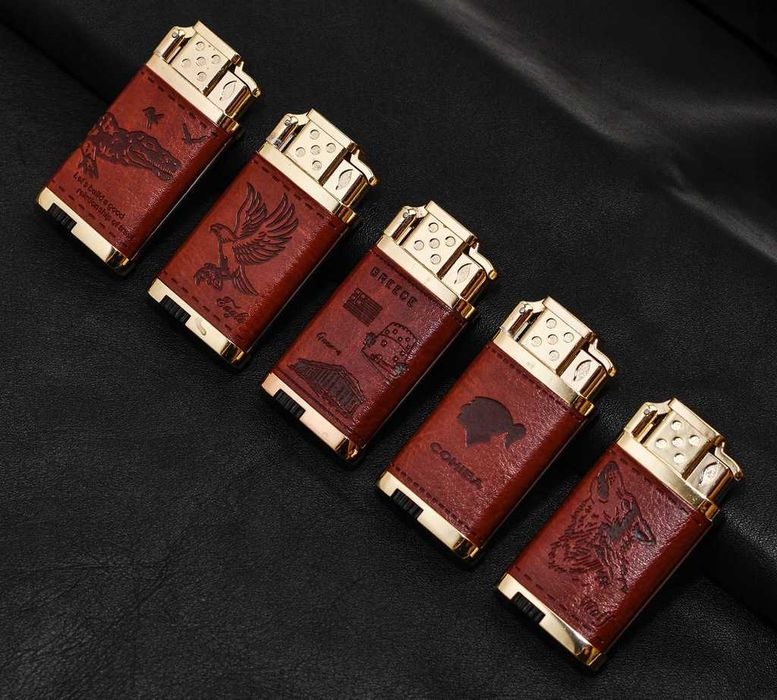 Zapalniczka Żarowa Na Gaz Metalowa Prezentowa Skóra W Pudełku Prezent