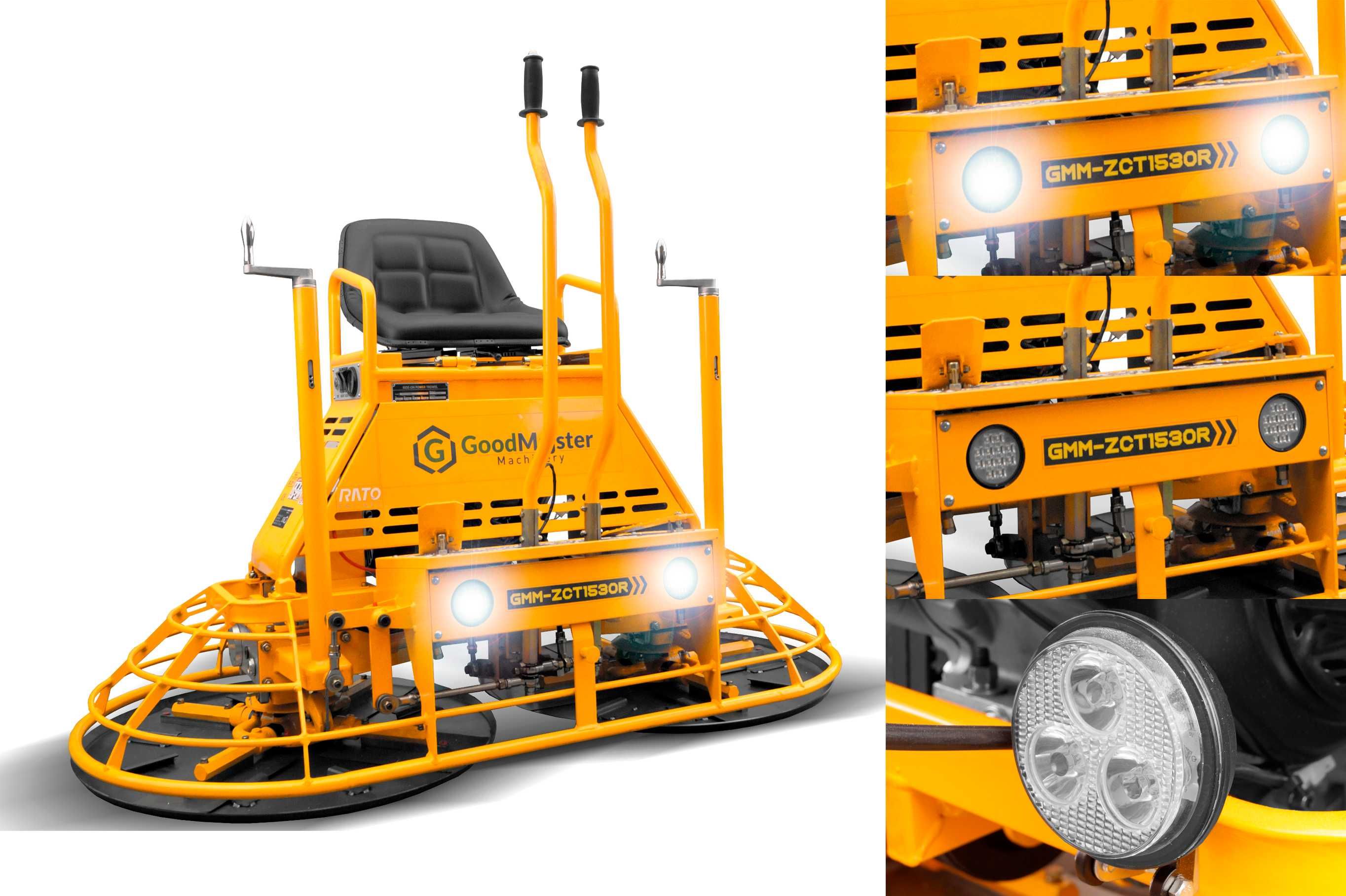 Zacieraczka samojezdna dwutalerzowa do betonu GoodMajster Machinery