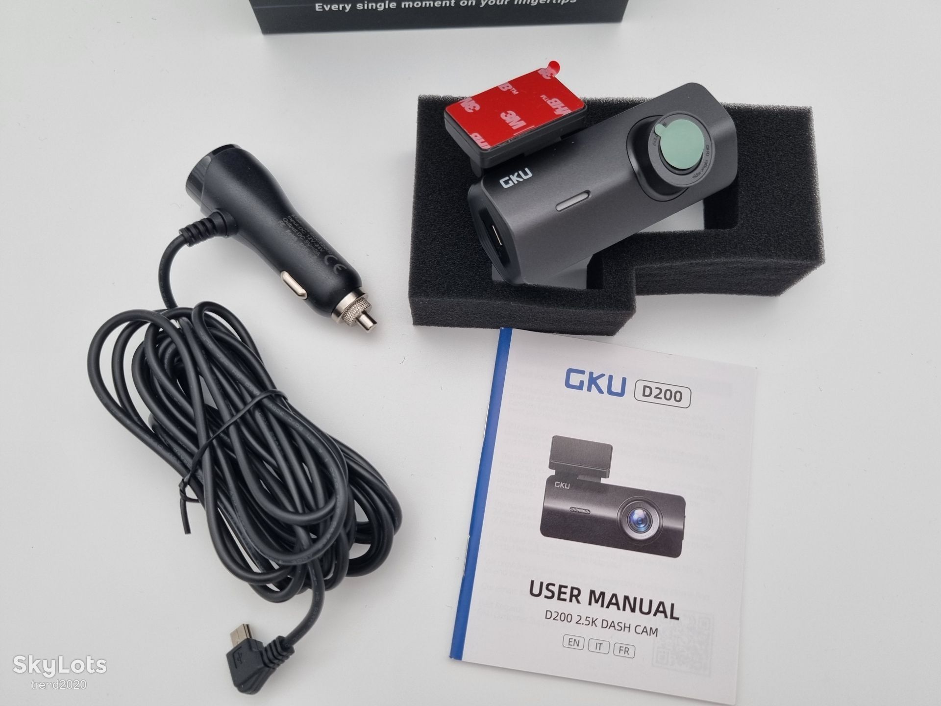 874* Wi-Fi Dash Cam GKU D200 автомобільний відеореєстратор FHD 2K, 170