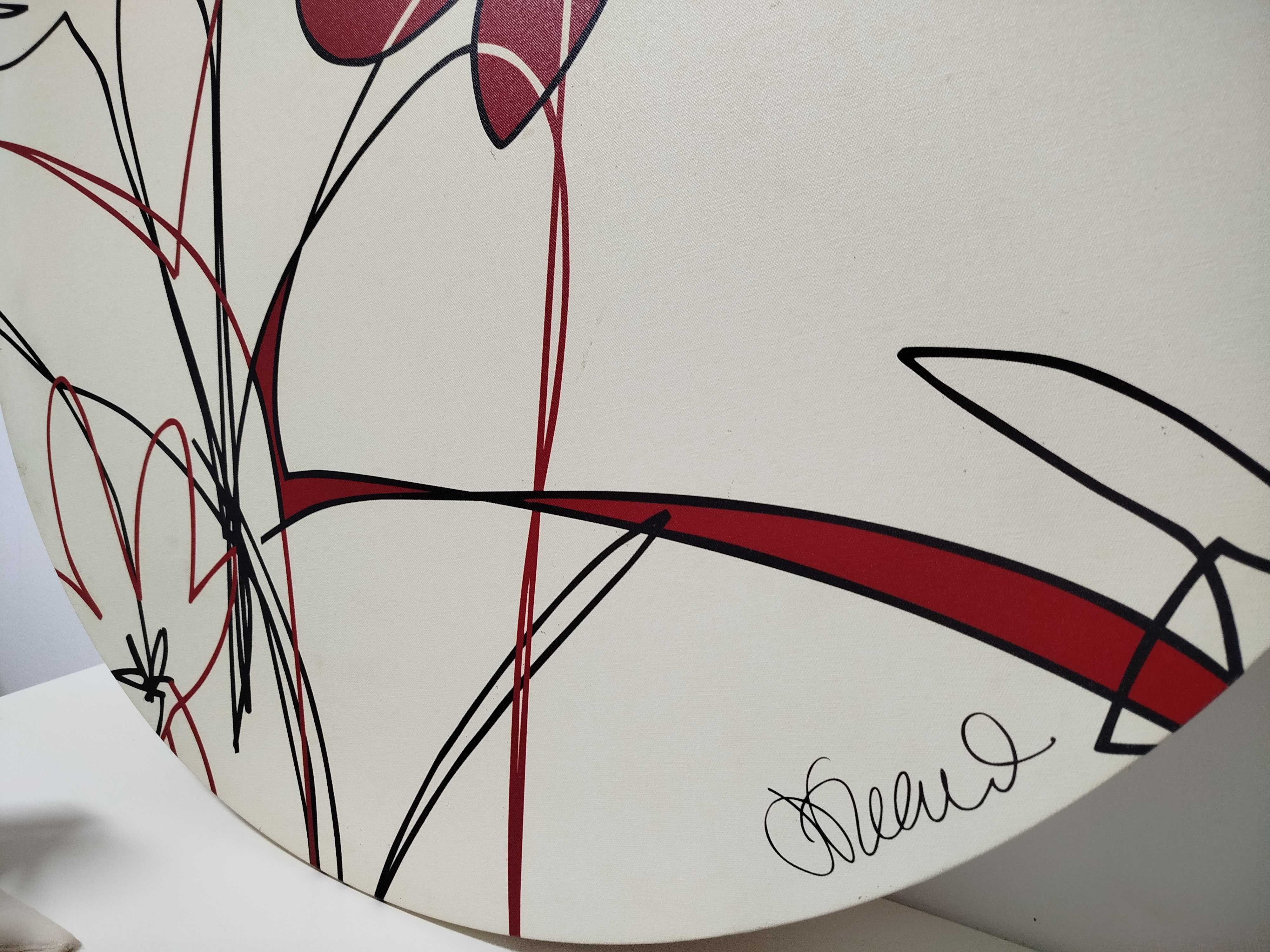 Tela redonda, Ø 90 cm, Flor de Lótus (Hoa Sen)