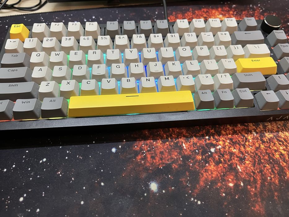 Клавіатура механічна AJAZZ AK820 Black-Yellow