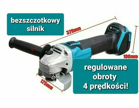 bezszczotkowa szlifierka kątowa do baterii Makita