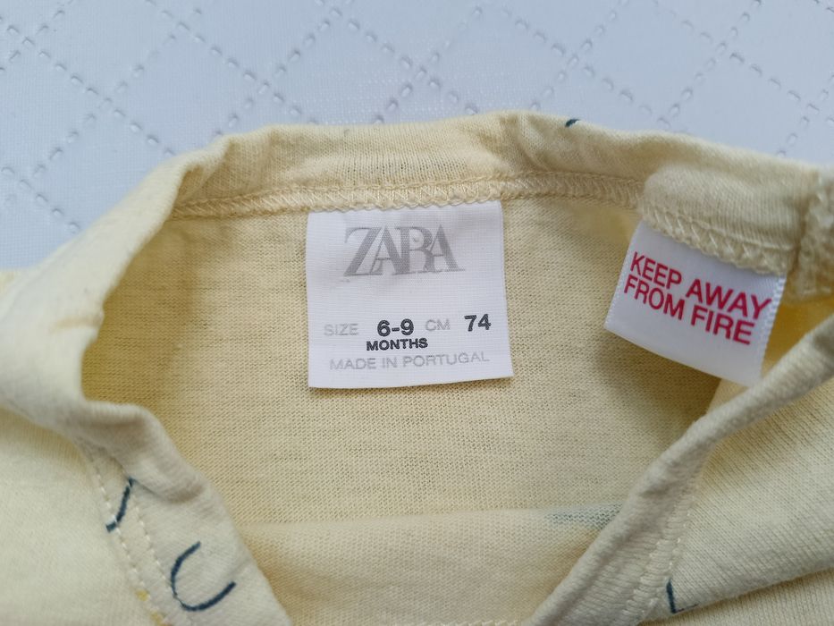 Żółta bluzka t- shirt niemowlęca rozmiar 74 Zara