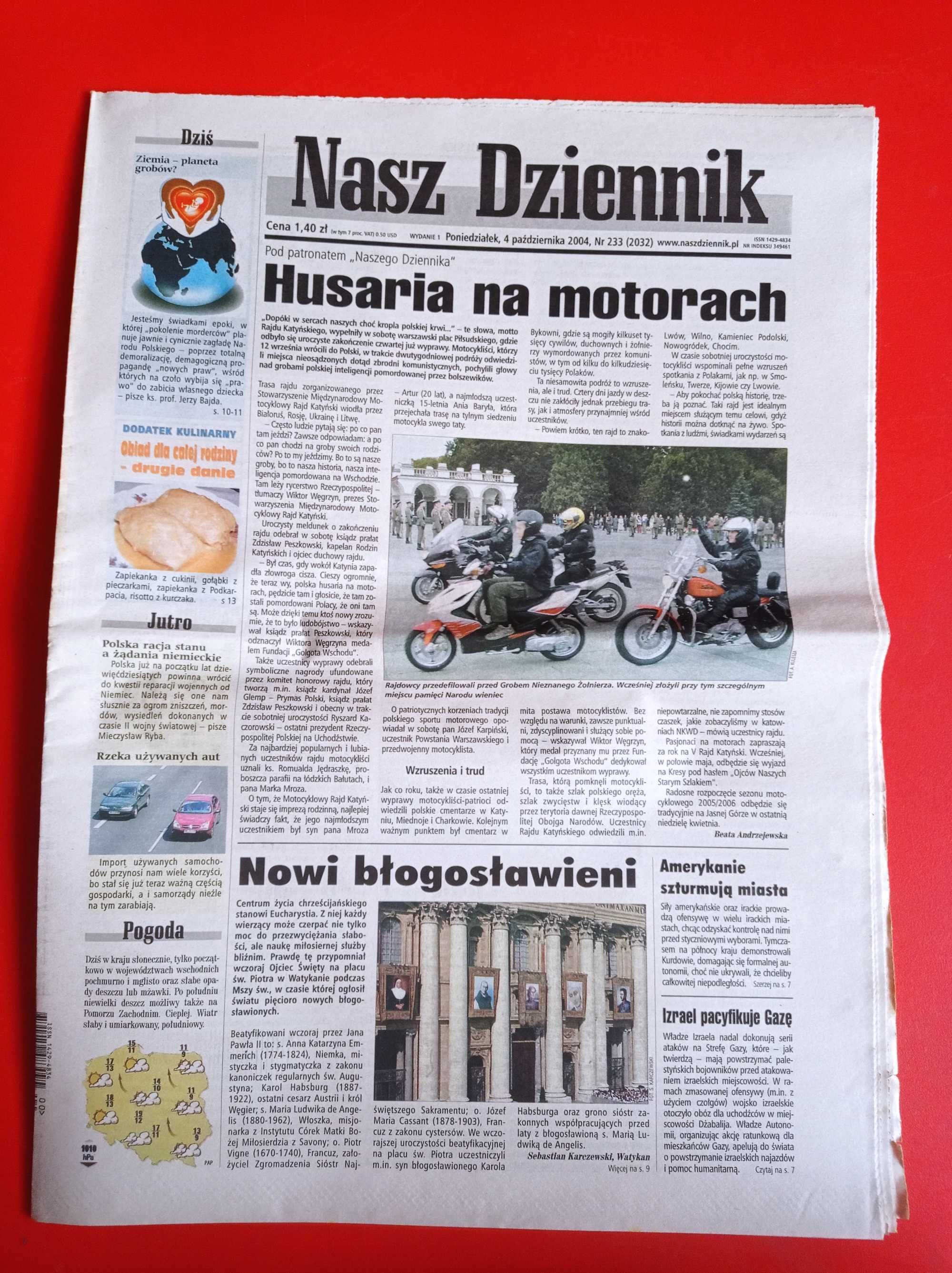 Nasz Dziennik, nr 233/2004, 4 października 2004