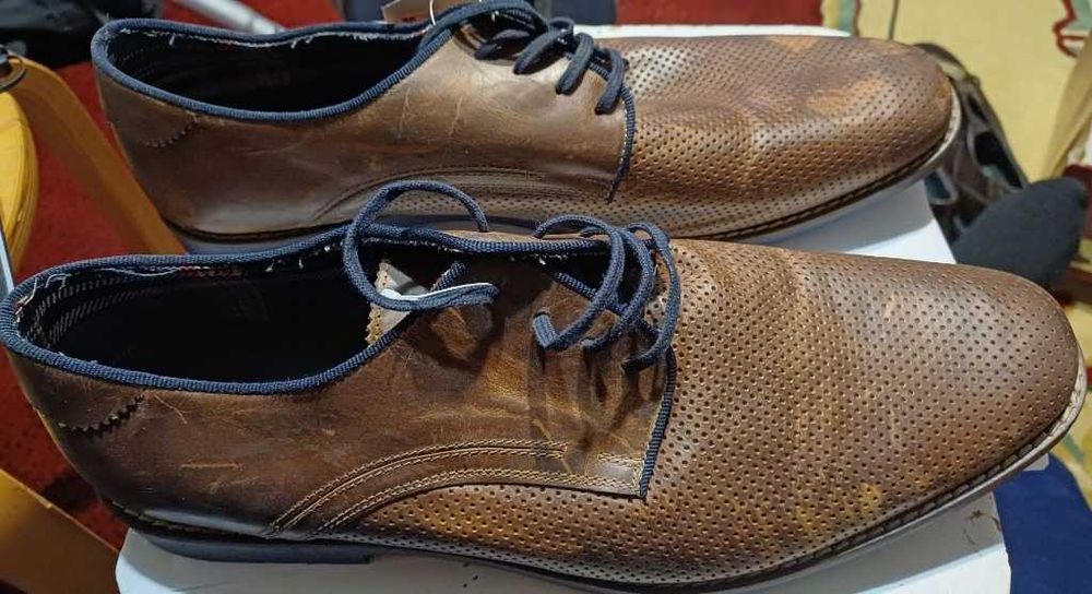 Półbuty męskieAM Shoe company,roz-45,brąz,nie używ.