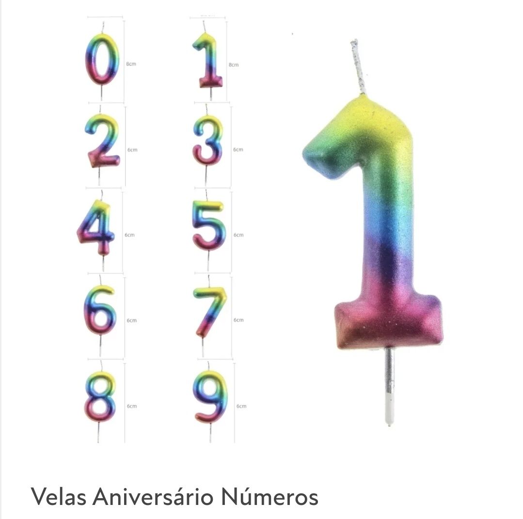 NOVOS Balões Números, Balões Letras, Velas Aniversário