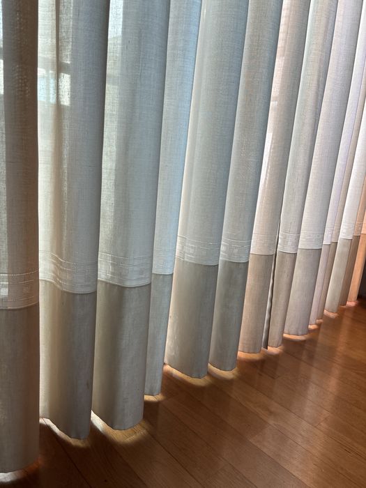 Cortinas em Onda (Bege)