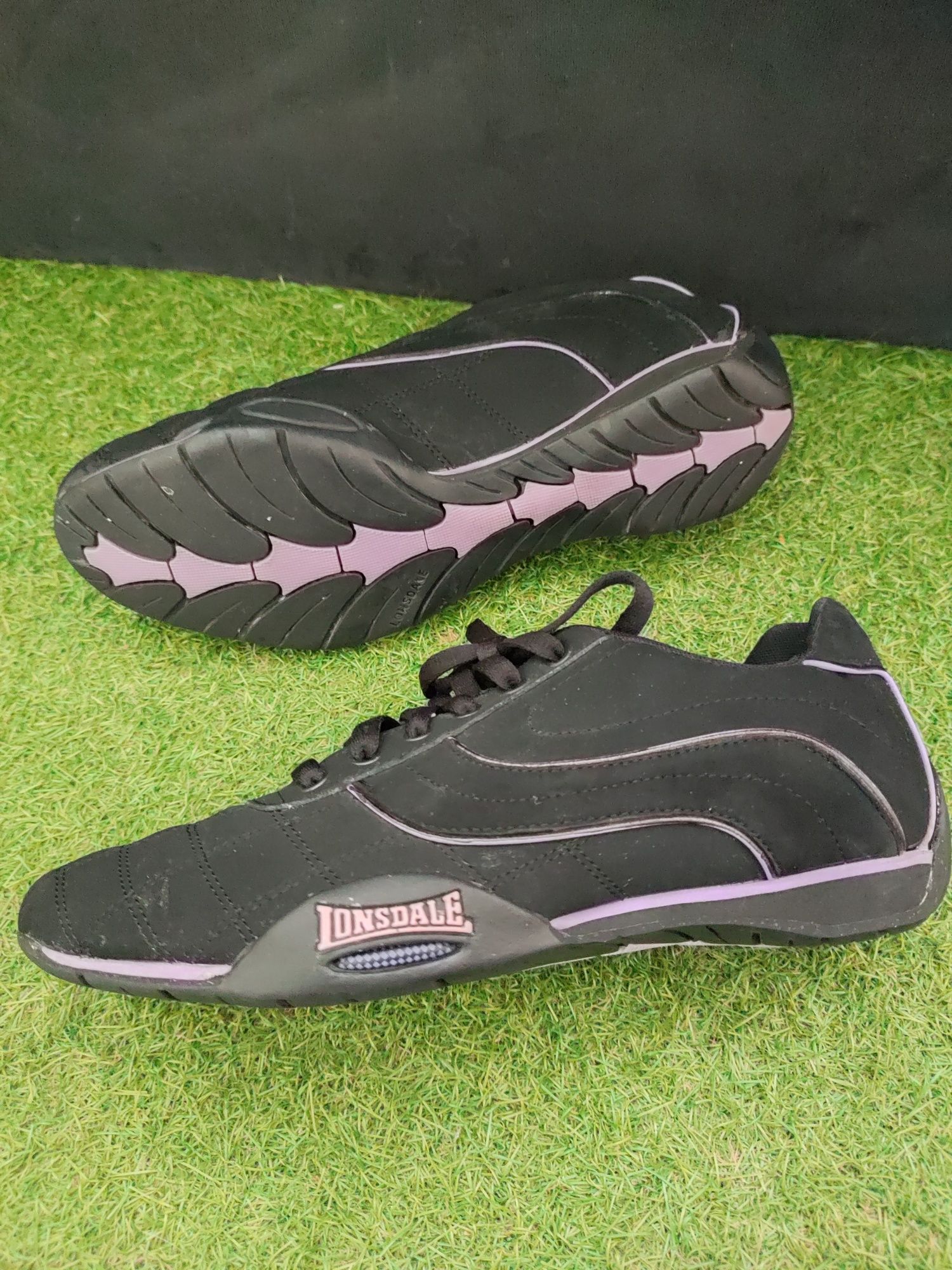 Śliczne oryginalne buty Lonsdale czarne/fiolet r.41