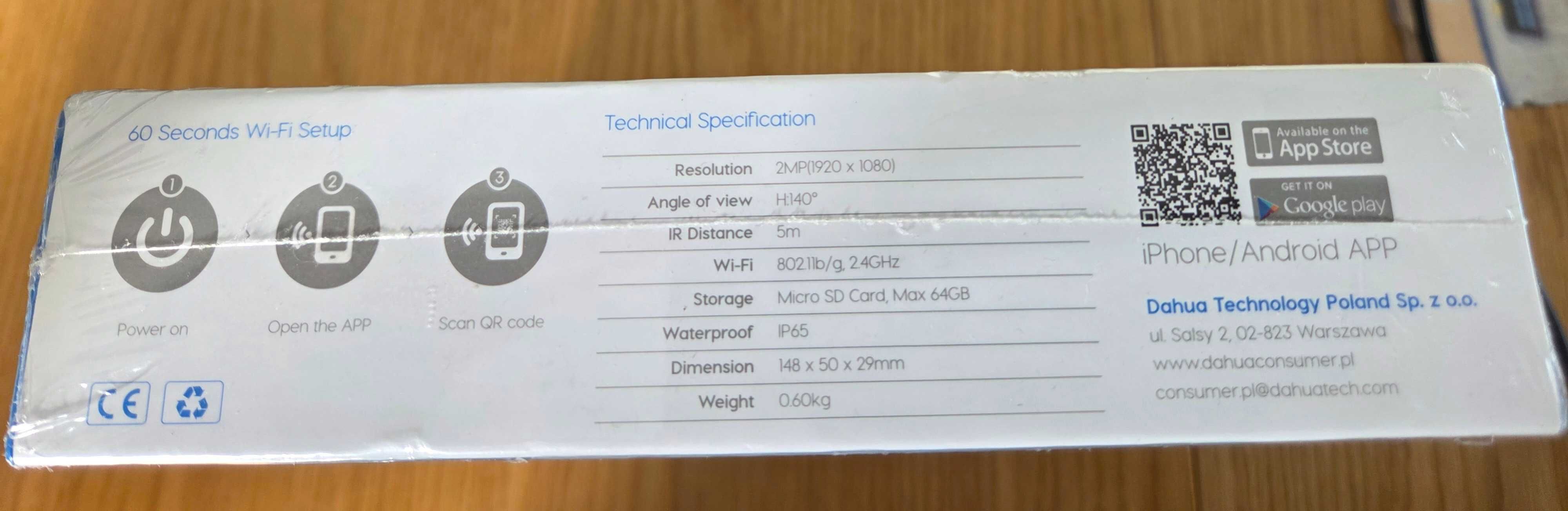 Sprzedam nowy wideodomofon Dahua DB10 1080p Wi-Fi, obsługa aplikacją