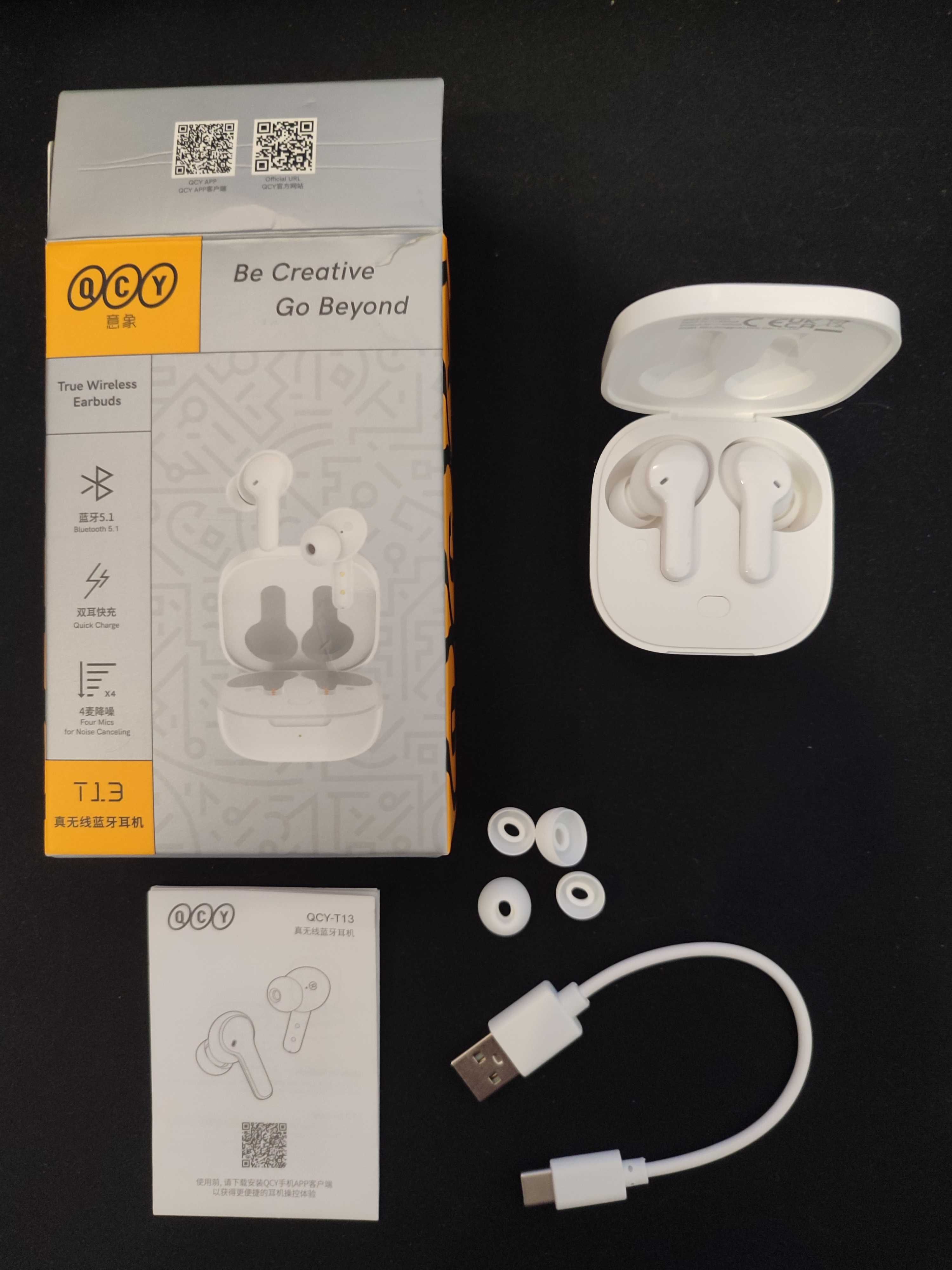 Auriculares QCY T13 True Wireless - Branco