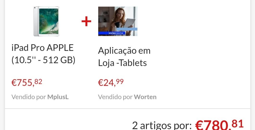 Promoção apenas 520€.   Apple iPad Pro 10.5' 256GB