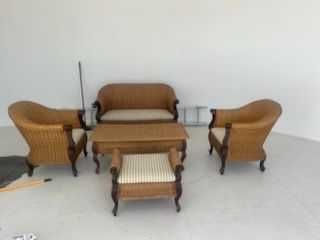 Zestaw wypoczynkowy - wiklinowy