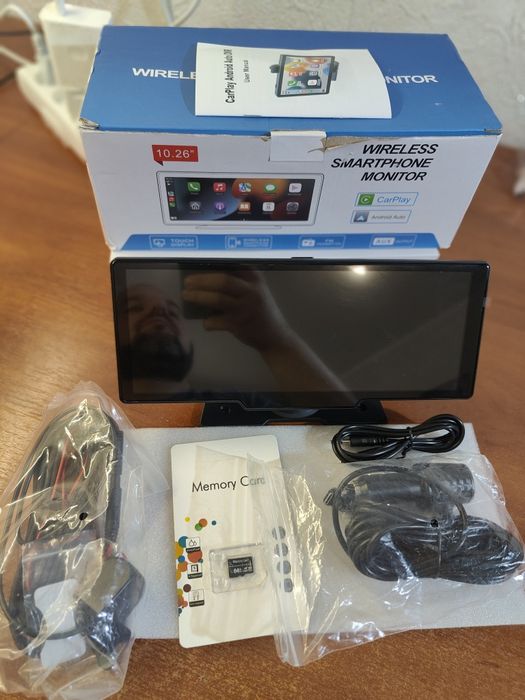 екран-відеореєстратор  10,26" IPS 4K HD CarPlay/Android