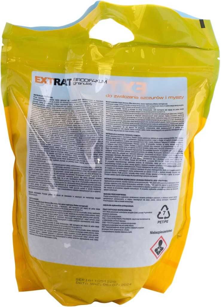 Trucizna, trutka Extrat przeciwko myszom i szczurom granulat 1,5 kg