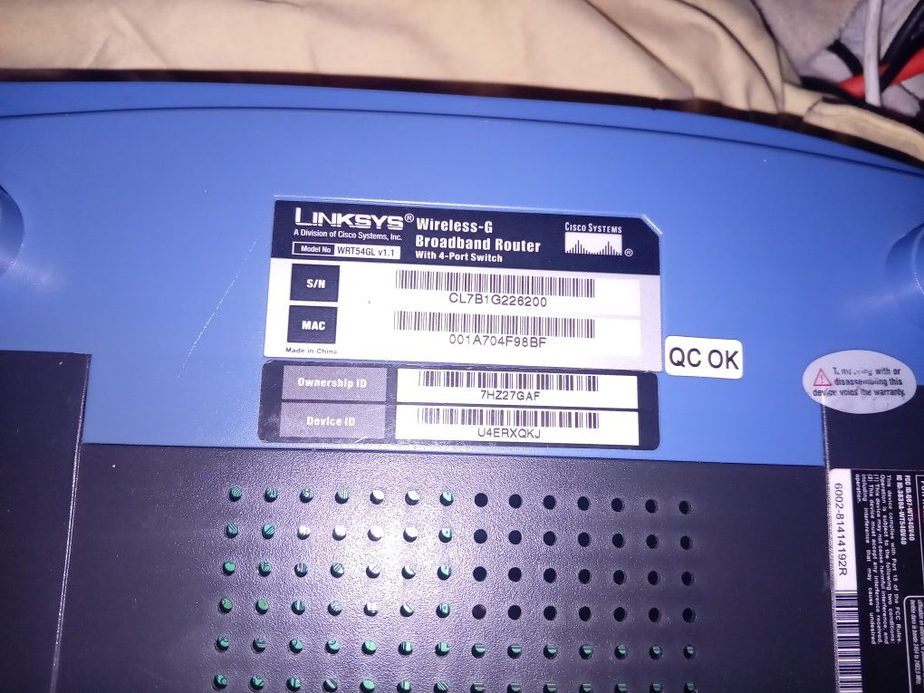 Router Linksys WRT54GL