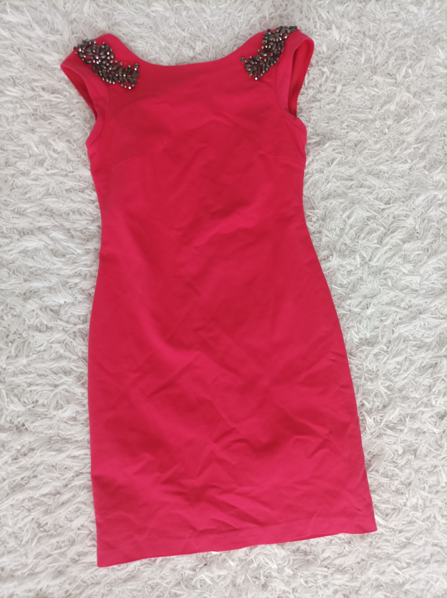 Sukienka czerwona/malina Zara