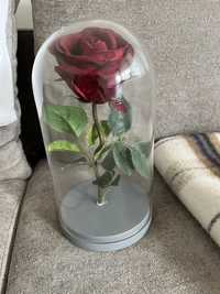 Wieczna róża piękna i bestia w szkle ozdoba sztuczny kwiatek