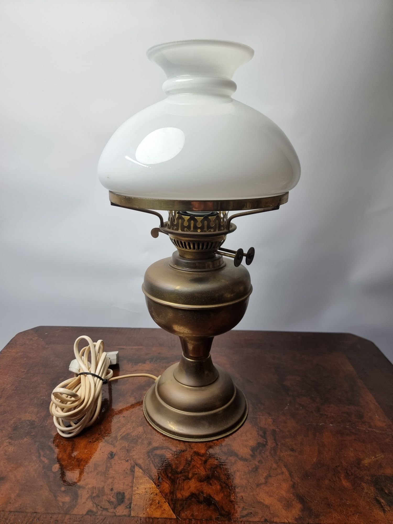 Stara lampa naftowa, elektryczna England DUPLEX