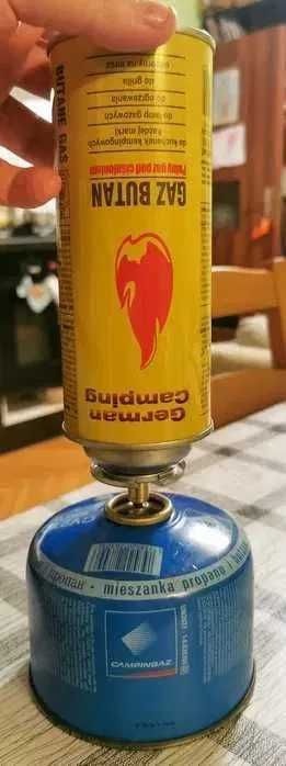 Konwerter gaz butla ładowanie napełnianie butli 7/16" przetoczka