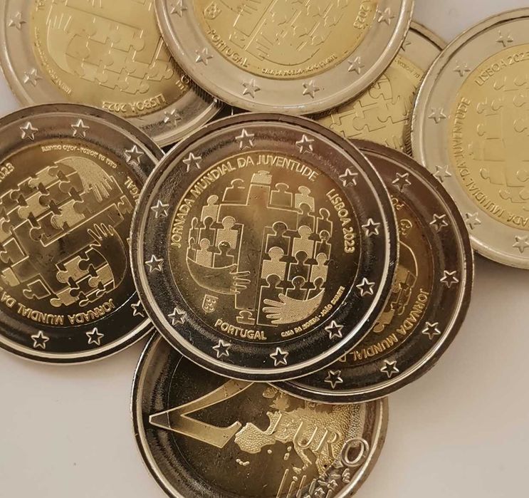 Moeda 2 euro Comemorativa Portugal 2023 Jornadas Mundiais da Juventude