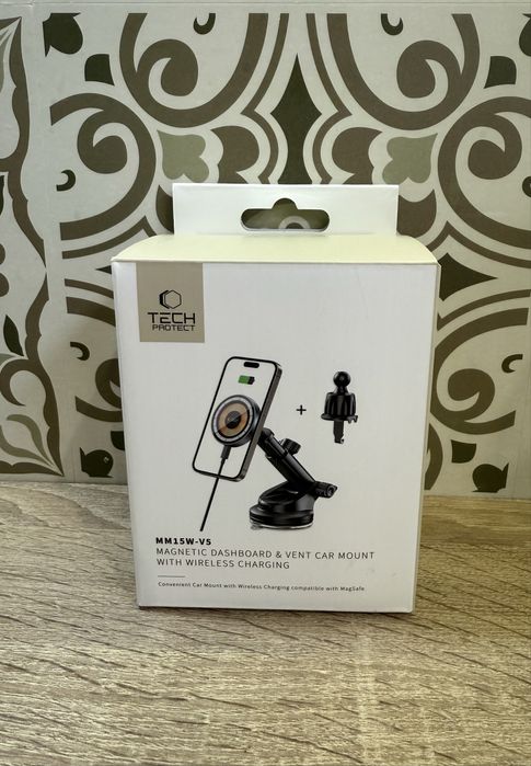 TECH-PROTECT MM15W-V5 Magnetic dashboard & vent car mount 15W