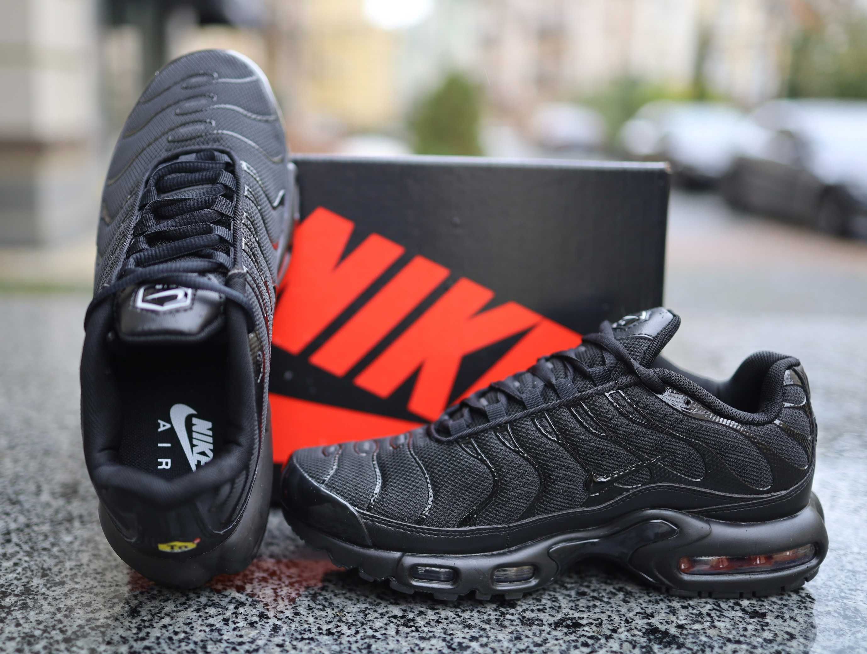 ХІТ! 40-46р Nike Air Max TN Plus Triple Black кросівки топ якість ориг