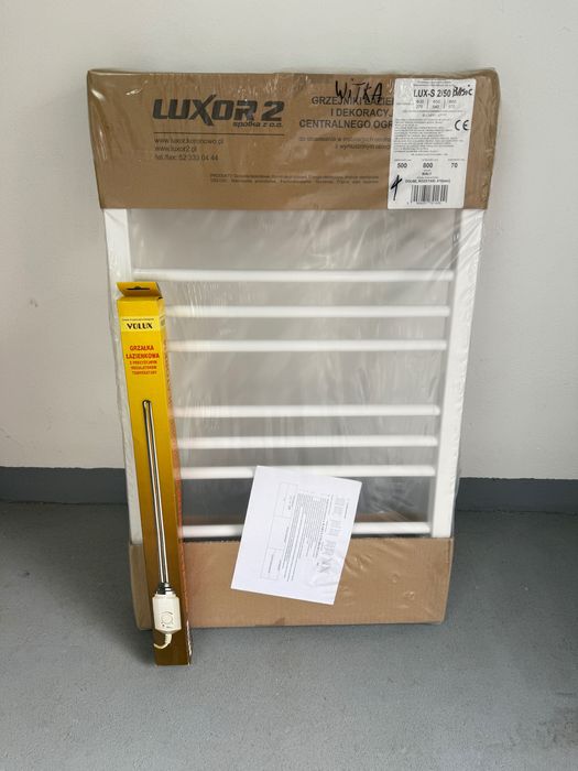 Grzejnik łazienkowy LUXOR 2 wraz z grzałką