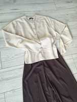 Beżowy kardigan Massimo Dutti wełna kaszmir 38