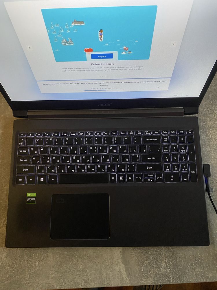Ноутбук для ігор та роботи acer aspire 7