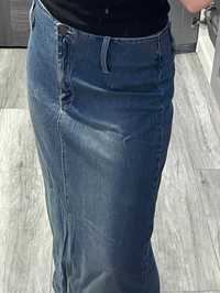 spódniczka długa jeansowa vintage