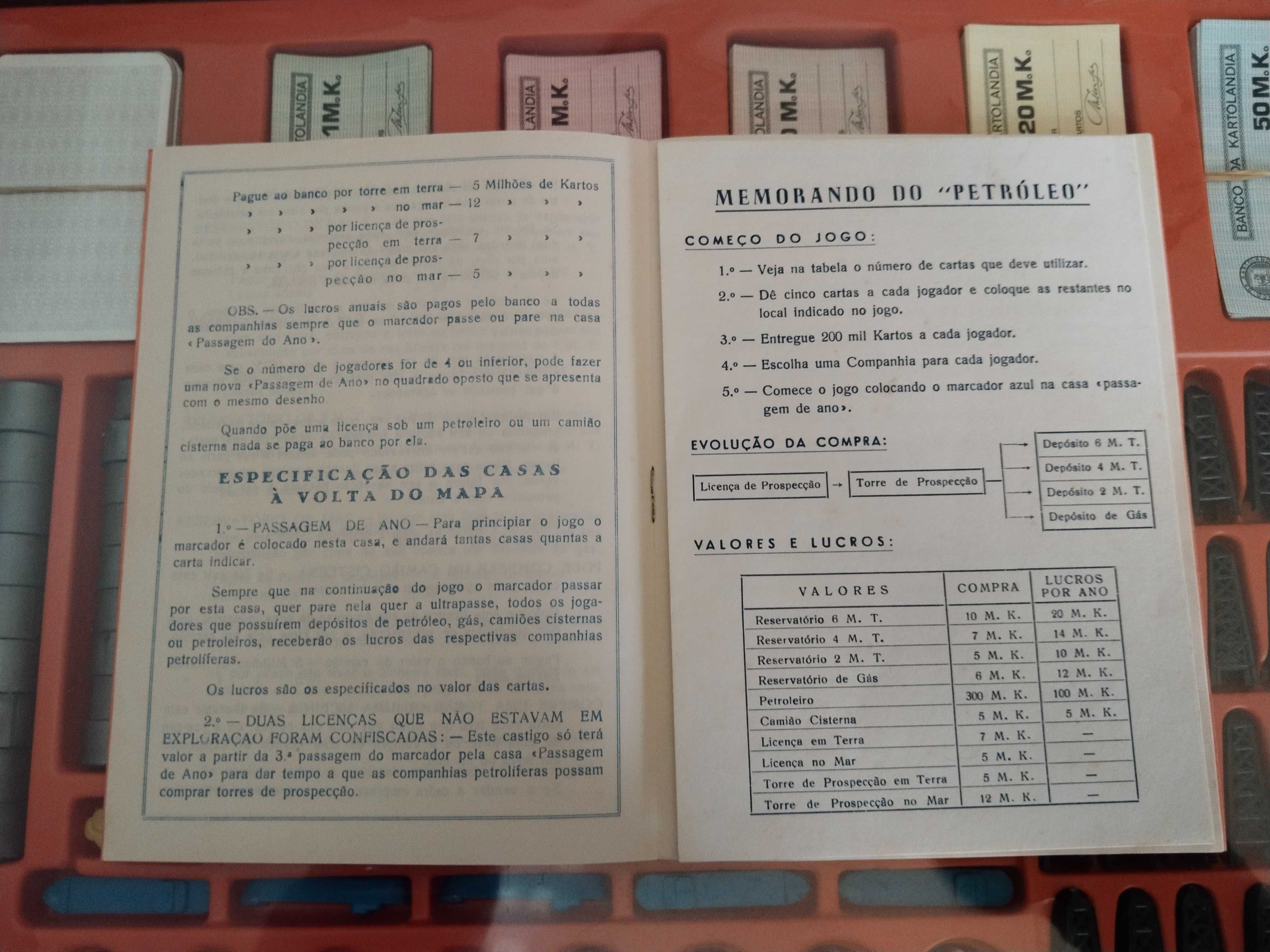 Jogo de Tabuleiro "Petróleo" • Anos 80 • Karto