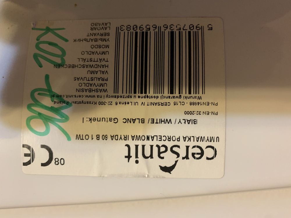 umywalka Iryda 60 Cersanit