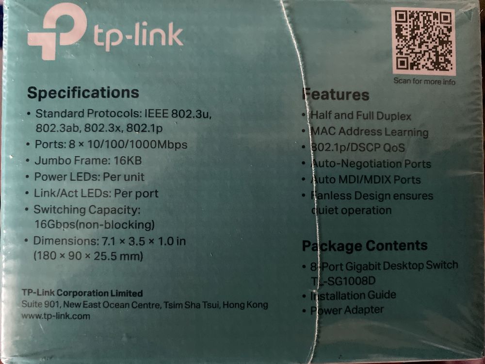 Продам Комутатор tp-link tp-sg1008d