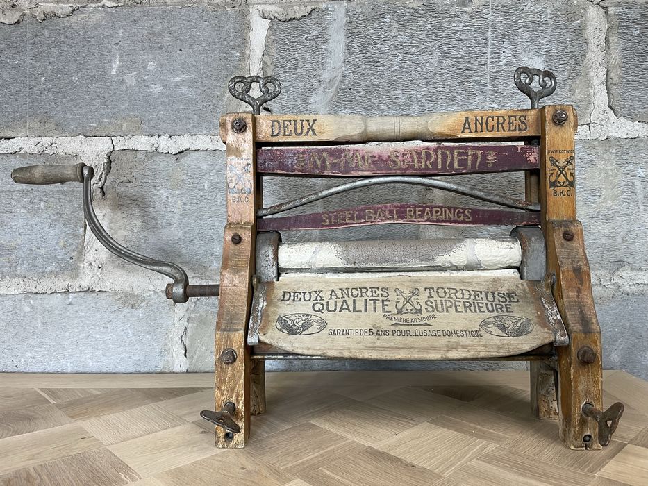 Wyżymaczka magiel ręczny antyk stary sygnowany