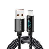 Kabel Ładowania 2m USB-C do USB 100W QC - z wskaźnikiem LED w Watach