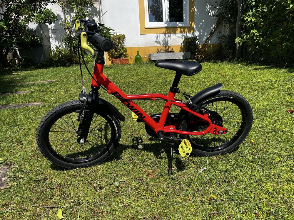 Bicicleta crianca roda 16 como nova - decathlon aluminio