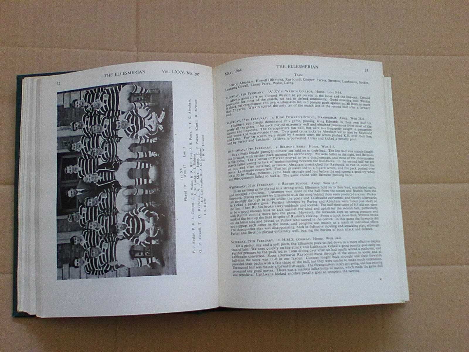 The Ellesmerian 1 9 6 3-6 9