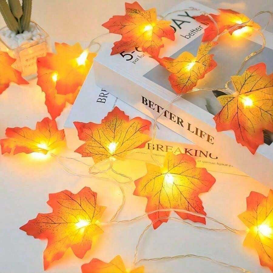 Folhas de Outono com Luz LED