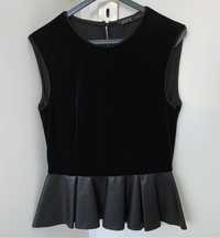 Top Veludo Preto Zara