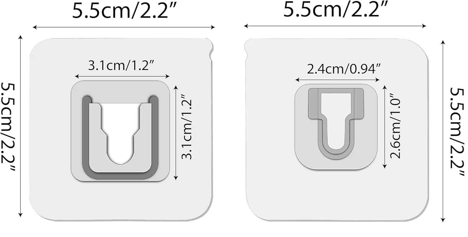 Dwustronne samoprzylepne haczyki ścienne wieszak 5 szt