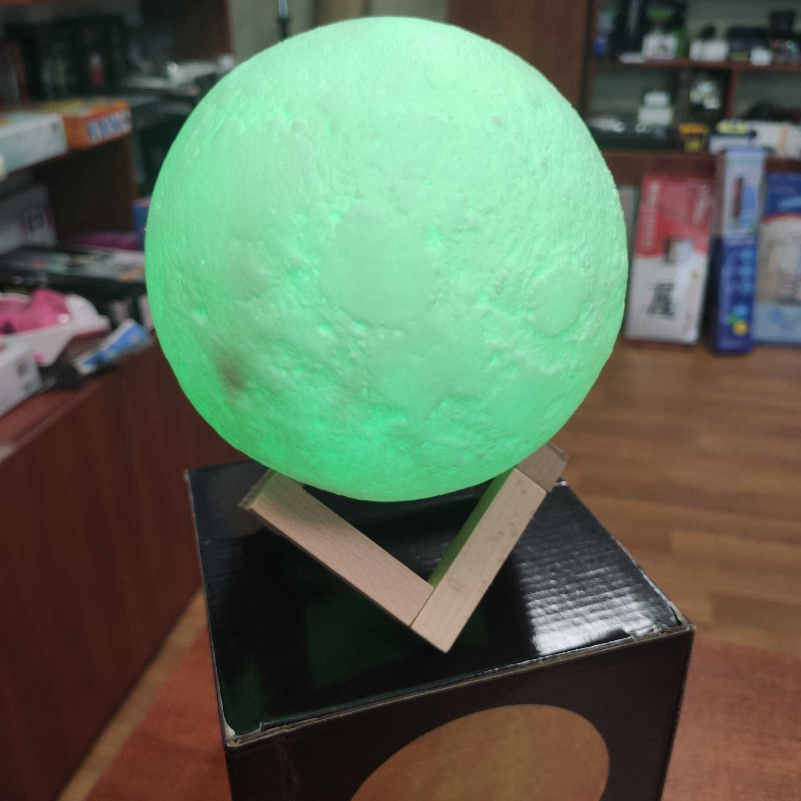 Настольный аккумуляторный светильник Magic 3D Moon Light Луна 13 см