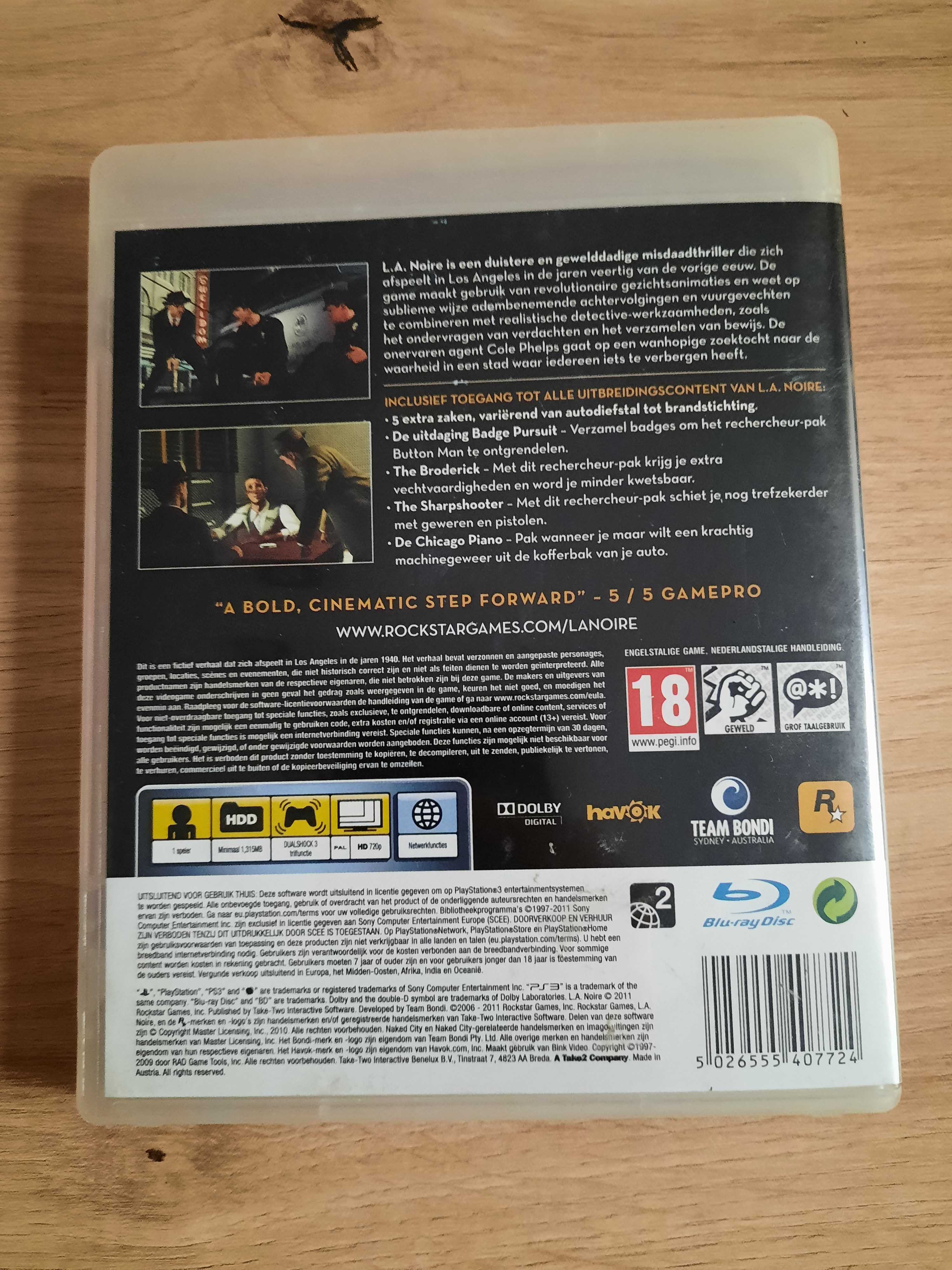 L.A. Noire Complete Edition PS3 (stan 5+/6)