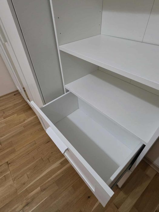 Zestaw mebli szafa + regał biały nowoczesny- OKAZJA