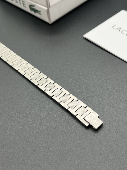 Bransoleta Meska Lacoste Metropole Nowa Srebrna