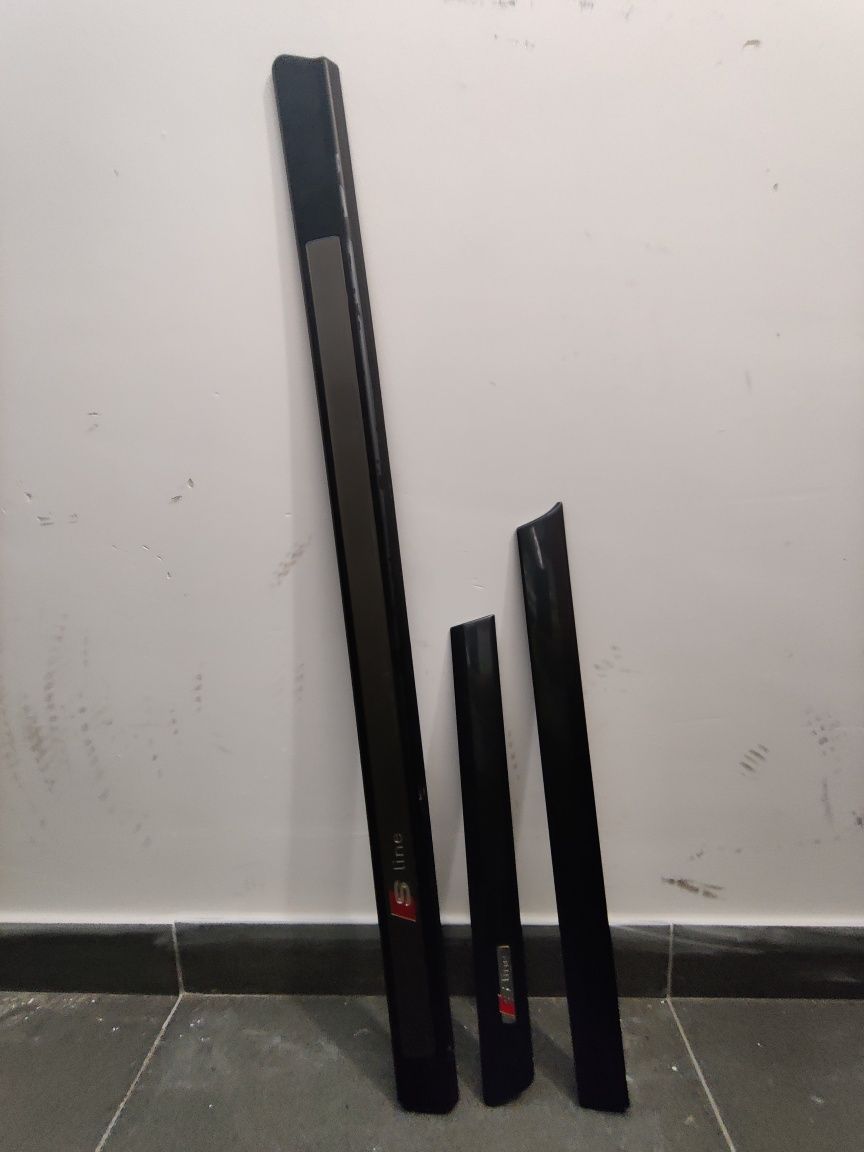 Listwy boczne prawa strona lx7z Audi a3 8p 3 drzwi