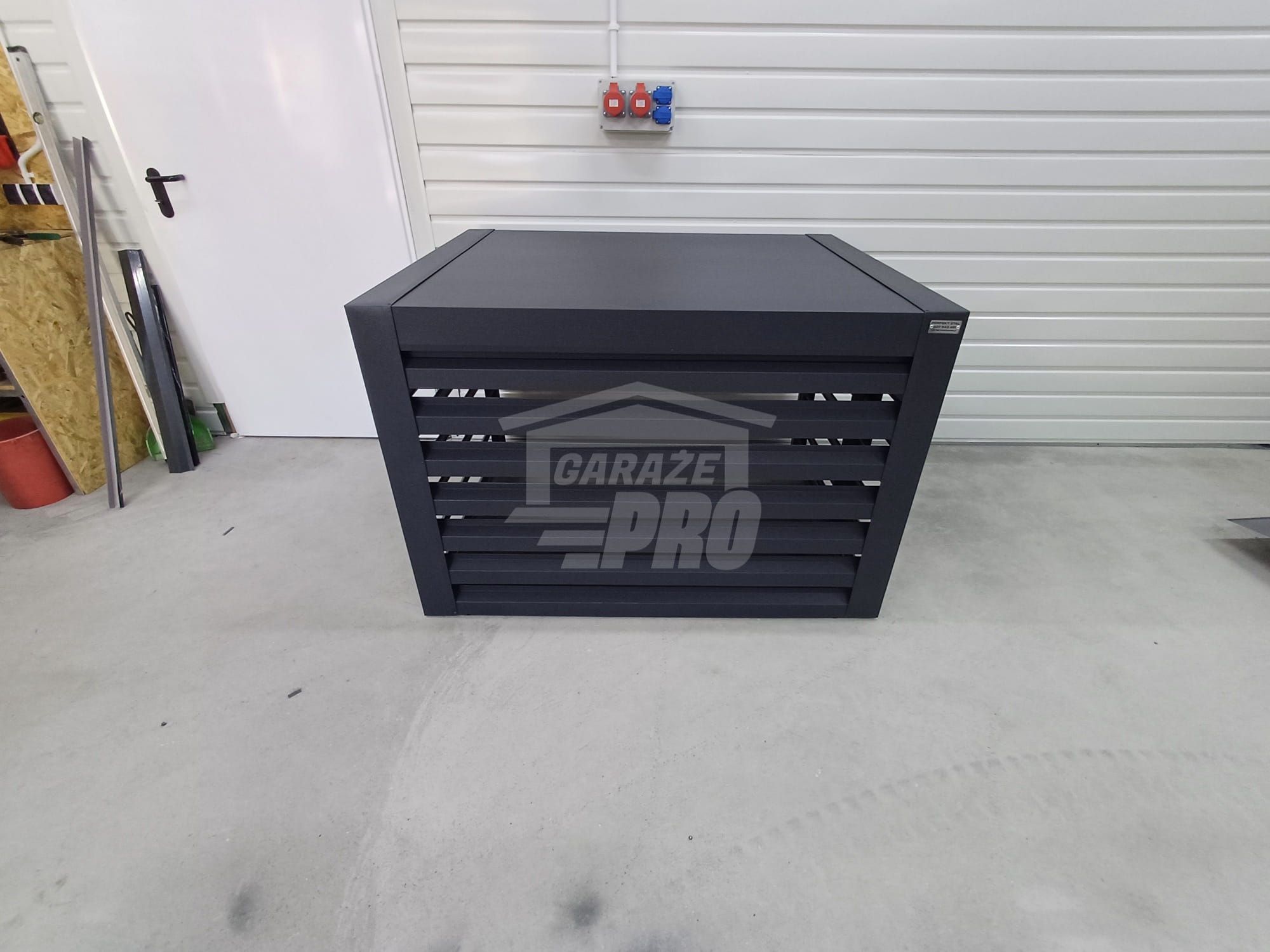 Osłona pompy ciepła 100x60x70 cm antracyt Zabudowa GP504