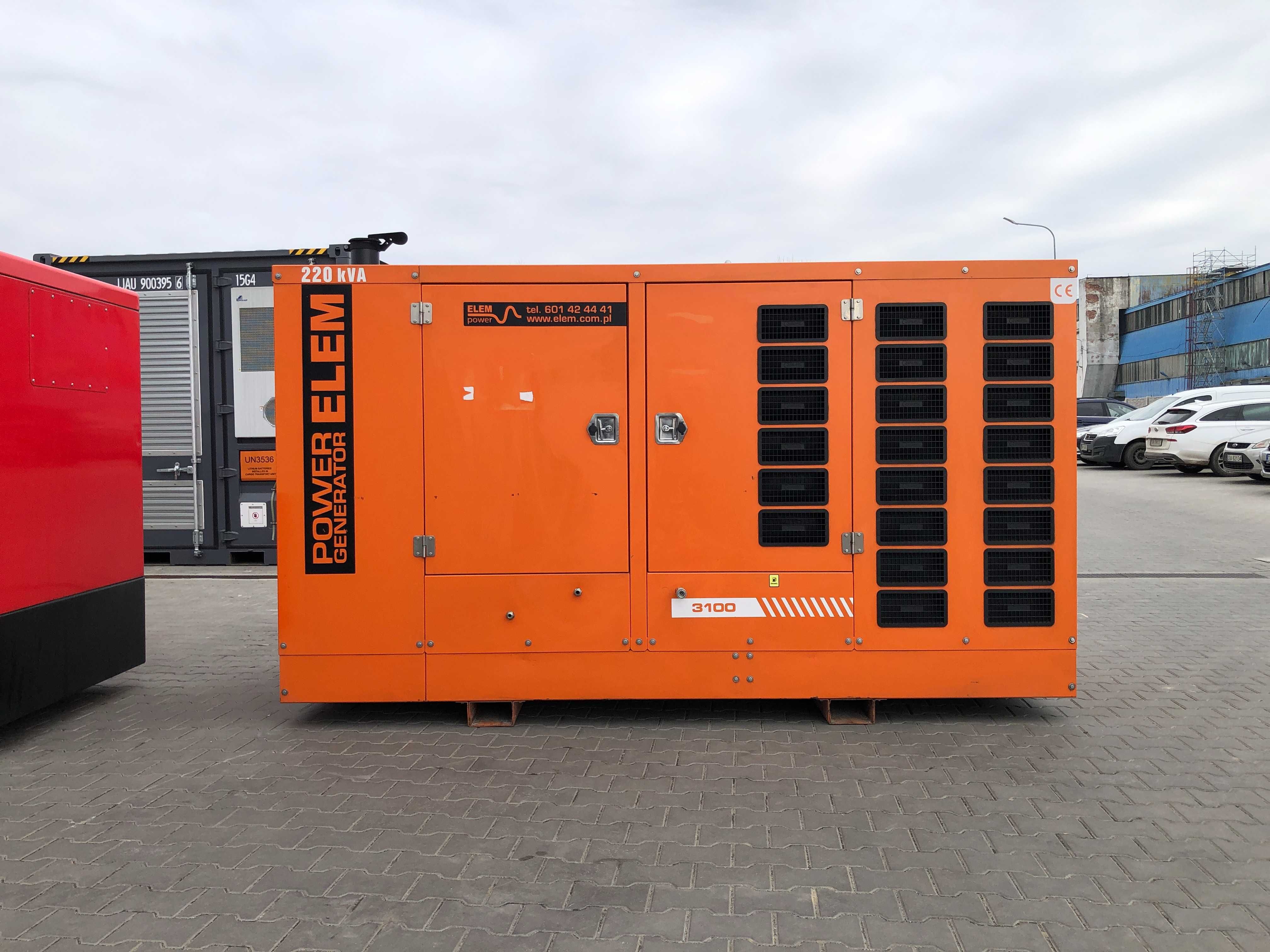 Agregaty prądotwórczy ELEM 255/ model G0220IVLS 220kva/ 176kw - 96 tys